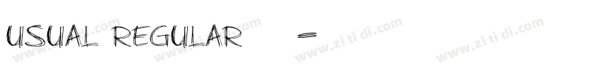 Usual Regular字体下载字体转换